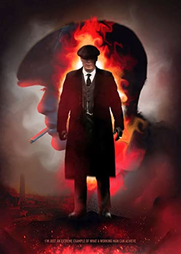 Displate - Poster aus Metall - Magnet-Montage - Peaky Blinders - Main Characters - Thomas Shelby Working Man - Größe L - 67,5x48cm Matt von Displate