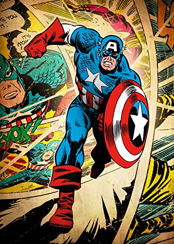 MARVEL SILVER AGE - Magnetic Metal Poster 45x32 - Captain America : P.Derive von Displate