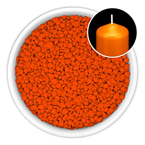 DistrEbution.com Neonorange Kerzenfarbe Wachsfarbe 10g zum Tauchen Neon Serie Orange Made in Germany von DistrEbution.com