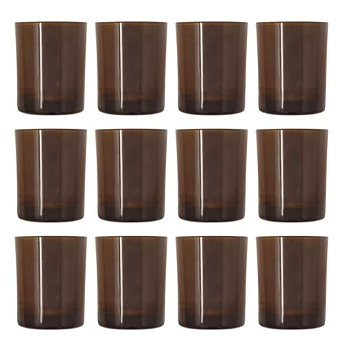 Glas in Amber-Optik 12 Stück Kerzenglas 200ml Teelichthalter von DistrEbution