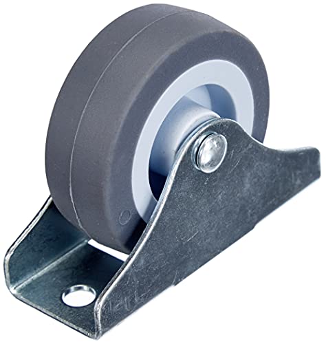 Dörner + Helmer Parkett-Bockrolle (50 x 19 mm, TPE-Rad) grau, 791340 (Packung mit 2) von Dörner + Helmer