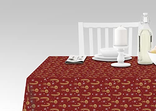 Doge Milano Tischdecke mit Digitaldruck, 100% Made in Italy Rutschfeste Tischdecke für Esszimmer, waschbar und schmutzabweisend, Modell Natale - Riolunato, cm 140x240 von Doge Milano