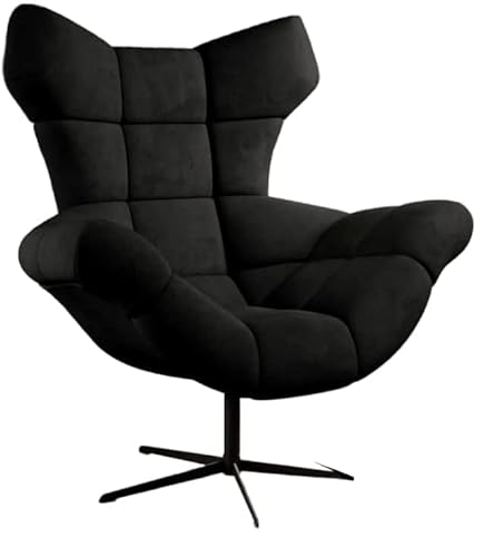 DomiMeble Drehsessel Wohnzimmer Sessel Sensi Ohrensessel XXL Egg Chair - solide und bequem großer Stuhl - Beständigkeit gegen Schmutz und Beschädigung - 360 Grad drehbar - 104 x 84 x 119 cm von DomiMeble