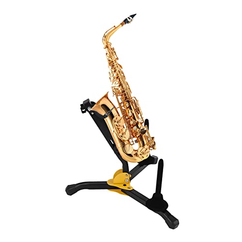 Donened Saxophonständer, Alt- / Tenorsaxophon Saxophon Halter Faltbarer Saxofonständer mit 2 Flötenklarinette Pegs für Klarinette von Donened