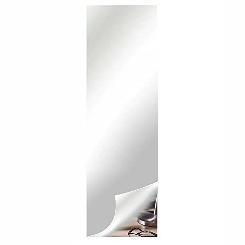 Donkivvy Acryl-Spiegelfliesen, 50 x 200 cm, Spiegel-Wandaufkleber, selbstklebend, Spiegelblätter, dekorativer Aufkleber, abnehmbar für DIY-Heimdekoration von Donkivvy