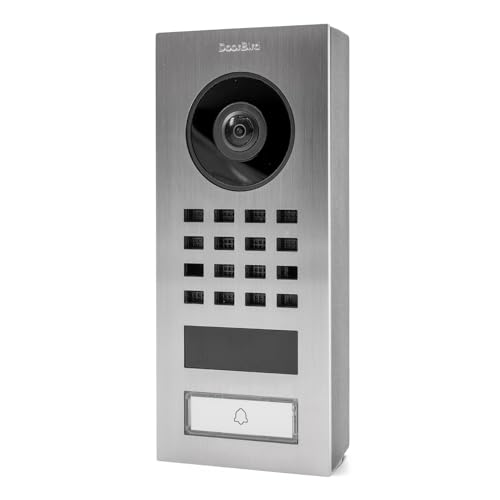 DoorBird D1101V Aufputz IP Video Türstation, Edelstahl V4A | Video-Türsprechanlage mit 1 Ruftaste, WLAN, Bluetooth, HD-Video, Bewegungssensor von DoorBird