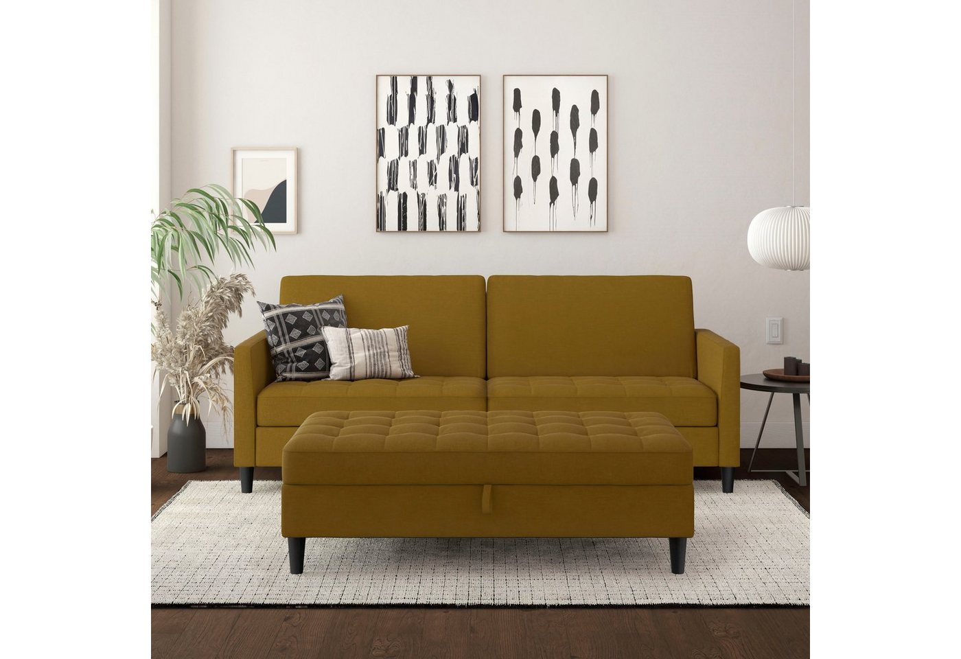 Dorel Home 3-Sitzer Presley, Sofa mit Bett-Funktion und verstellbarer Rückenlehne von Dorel Home