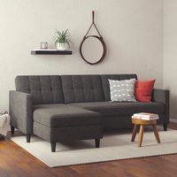 Dorel Home Ecksofa "Hartford, L-Form,", mit Bettfunktion und Stauraum, Recamiere beidseitig montierbar von Dorel Home