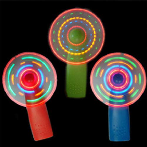 Dorime Mini-Ventilator Luminous Spielzeug Bunte Lichter Praktische Licht Windmühle Kleine Fans Kind Spielzeug-Farben-gelegentliche Neuheit blau von Dorime