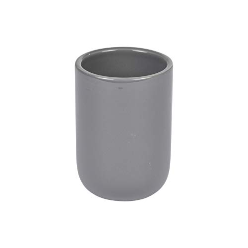 Douceur d'Intérieur 6ASB368GR Becher (0), 8 x 10 cm, Keramik, einfarbig, Anthrazit, 95% Ton, 5% EIS von Douceur d'Intérieur