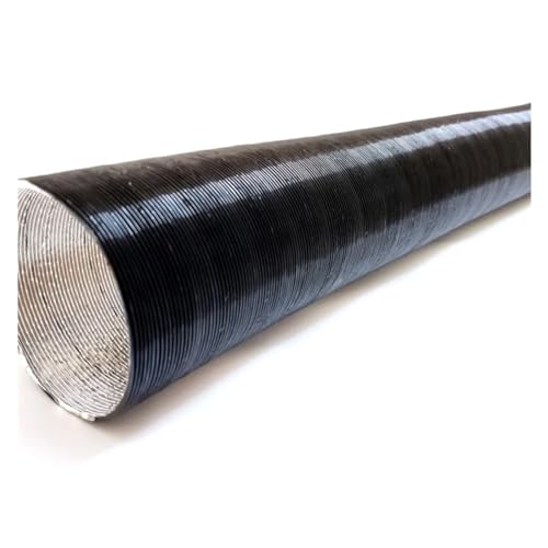 Dowrap 25/42/60/75mm Auto Luft Heizung Kanal Kanalisierung Rohr Schlauch Linie Schwarz for Standheizung Luft einlass Rohr Luft Auspuff Rohr (Color : 42mm Length 100cm) von Dowrap