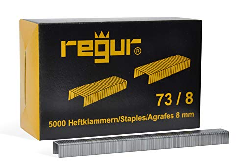 REGUR Typ 73 Flachdrahtklammern 73/8 mm für Verpackungsheftzange Regur 31, Rapid HD 31 u.v.m. von Regur