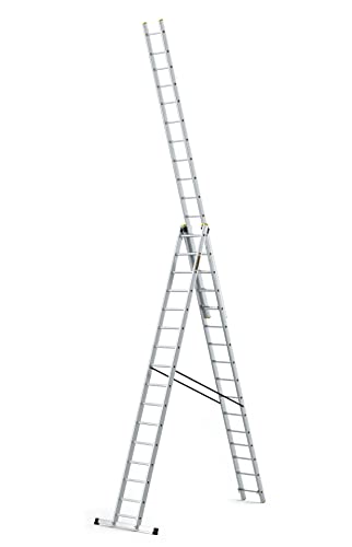 DRABEST Aluminium-Leitergerüst 2x6-PRO - Professionell - 3-in-1-Konstruktion - EN 131 - Langlebig und verschleißfest - 150 kg Belastbarkeit - 0,48 x 4,31 x 0,22 m von DRABEST
