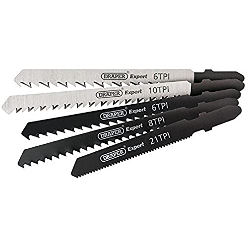 DRAPER EXPERT 81734 sortiert Stichsägeblatt-Set, schwarz/silber (5-teilig), schwarz, 81734, 230 voltsV von Draper