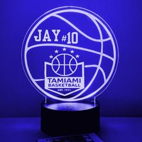 Personalisierte Basketball Nigh Light, 16 Farben, Fernbedienung Und Kostenloser Versand von Dreamyledlights