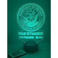 Us Navy Logo-Led-Nachtlicht, Personalisierte 16 Farben, Fernbedienung Und Kostenloser Versand von Dreamyledlights