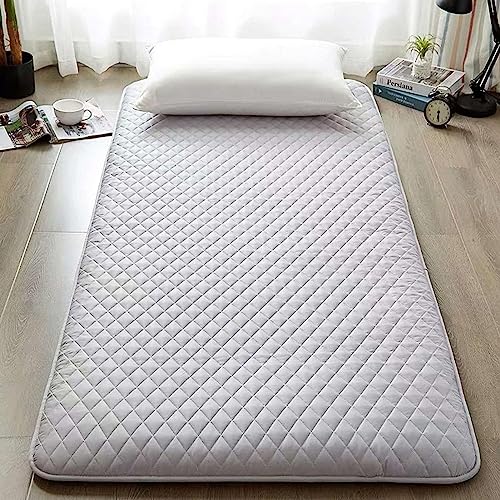 Dremdo Japanische Bodenmatratze, Japanische Futon-Matratze, Shikibuton Faltbare Tragbare Camping-Matratze, Roll Up Faltende Weiche Tragbare Schlafmatte,Grau,90x200cm von Dremdo