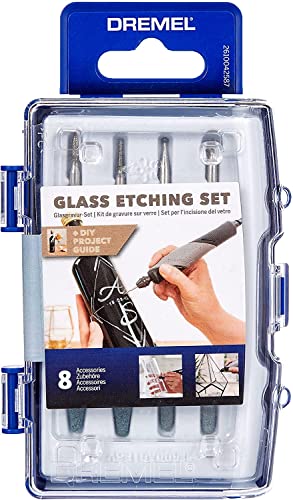 Dremel Glas Gravur Set 8tlg. (für Dremel Multifunktionswerkzeug), Mehrfarbig von Dremel