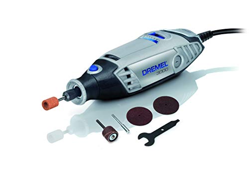 Dremel 3000 Multifunktionswerkzeug - Italienische Version (130W, Set mit 5 Zubehörteilen, Drehzal 10.000-33.000 U/min zum Schneiden, Schleifen, Gravieren, Polieren, Schärfen, Schnitzen) von Dremel