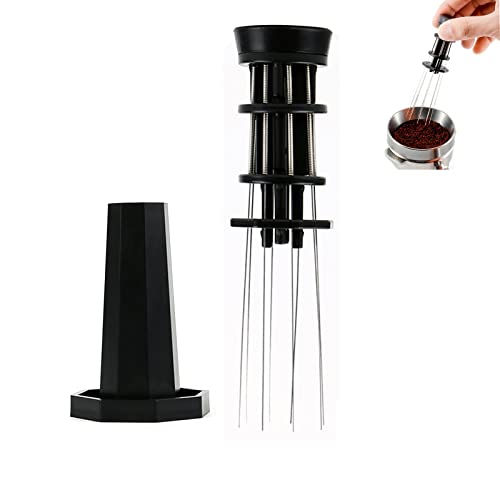 DriSubt 0.04 mm Kaffee Tamper Espresso Nadel Verteiler Rührer Werkzeug, 304 Edelstahl und Aluminiumlegierung (Black-B) von DriSubt