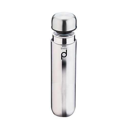 Pioneer DrinkPod Isolierflasche aus Edelstahl 0,3 L Doppelwandig Thermo-Lebensmittelbehälter 6 Stunden Heiß 24 Stunden Kühl Auslaufsicher BPA-Frei - Hochglanz von Grunwerg