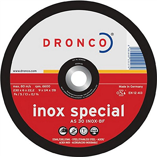 DRONCO AS30INOX-125-6 - Disco de desbaste AS 30 INOX Special-metal, 125 x 6 mm von DRONCO