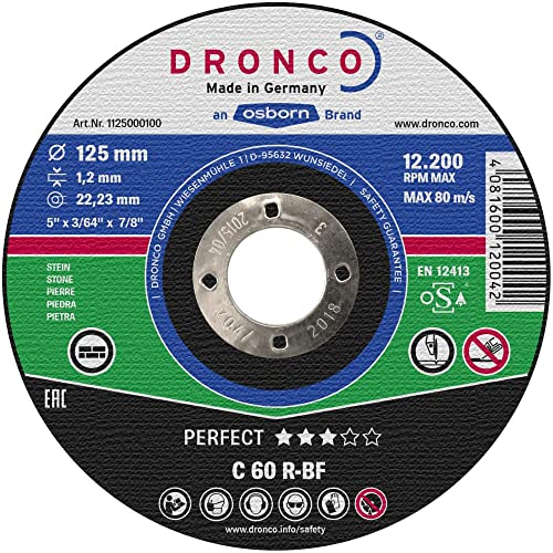 DRONCO C60R-115 - Disco de corte piedra C 60/C 46 R Perfect Express, 115 x 1,2 mm von DRONCO