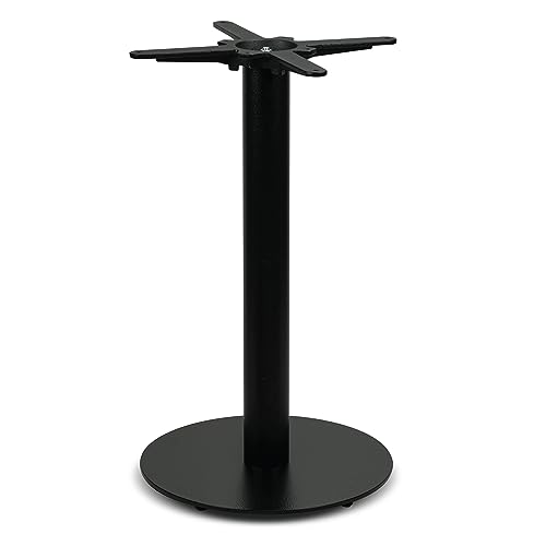 Dublino Tischgestell Tischbein schwarz | Premium | PJ7085 | Metall | Esstisch | Höhe 73 cm | 13 kg | Bodenplatte Ø 43 cm | max. Tischplattengröße 50x50 / Ø 80 cm von Dublino