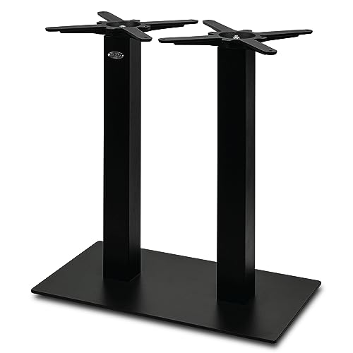 Dublino Doppel-Tischgestell Tischbein schwarz | Premium | PJ7092 | Metall | Esstisch | Höhe 73 cm | 28 kg | Bodenplatte 70x40 cm | max. Tischplattengröße 150x80 cm von Dublino