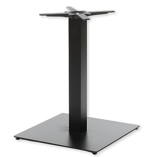 Dublino Tischgestell Tischbein schwarz | Premium | Metall | PJ7094 | Esstisch | Höhe 73 cm | 23 kg | Bodenplatte 55x55 cm | max. Tischplattengröße 100x100 / Ø 120 cm von Dublino