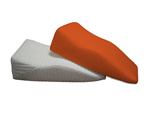 Dukal | Bezug für Beinruhekissen/Venenkissen | Maße: 40x70 cm | aus hochwertigem DOPPEL-Jersey | 100% Baumwolle | Farbe: orange von Dukal