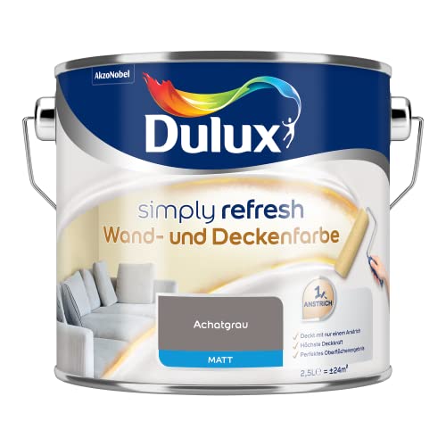Dulux Simply Refresh Wand- und Deckenfarbe Achatgrau 2,5l von Dulux