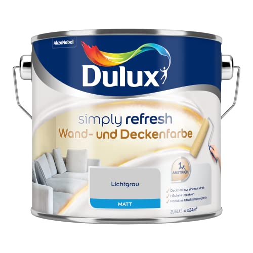 Dulux Simply Refresh Wand- und Deckenfarbe Lichtgrau 2,5l von Dulux