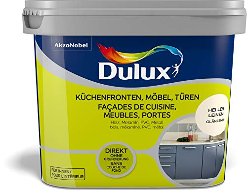 Dulux Fresh Up Renovierungsfarbe Küchenmöbel, Türen, Möbel, Glänzend, Farbe Hell Leinen 750ML, 5280681, helles leinen, 0.75 liter von Dulux