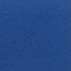 Duni Cocktail-Servietten 3lagig Zelltuch Uni dunkelblau, 24 x 24 cm, 250 Stück von Duni