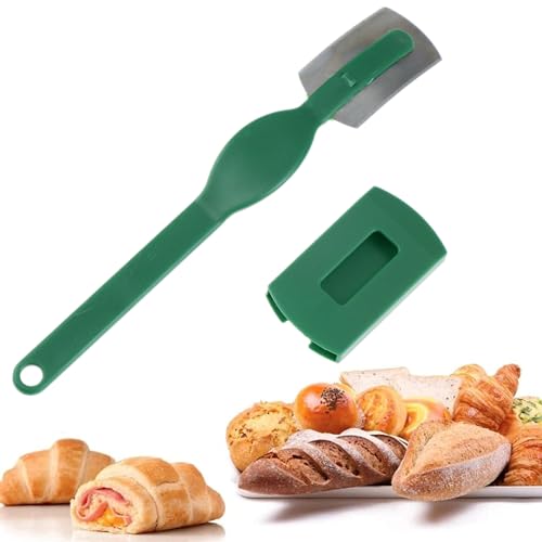 Duokon Hochwertiges Brotmesser aus Kohlenstoffstahl und Edelstahl Teig-Zerkleinerungswerkzeug mit fester Klinge aus Kohlenstoffstahl und Edelstahl-Brotmesser für französisches Brot von Duokon