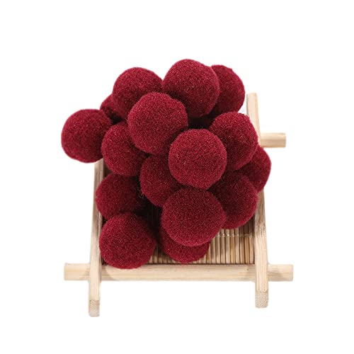 500 STK Mini Pompons zum Basteln, 8mm Pompons Bälle Kleine Bommeln Kugeln, Flauschigen Bunte Pom Pom Deko Pompom Plüschbälle Bastel Zubehör für Dekorieren Verzieren Nähen DIY Handwerk,Weinrot von Duories