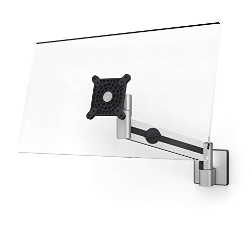 Durable Monitor Wandhalterung, flexibler Schwenkarm 360° drehbar, für VESA Bildschirme 21-27", silber, 509023 von Durable