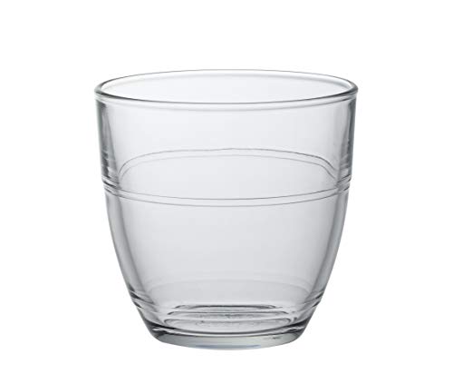 Duralex 1017AB06C0111 Gigogne Trinkglas, Wasserglas, Saftglas, 220ml, Glas, transparent, 6 Stück von Duralex