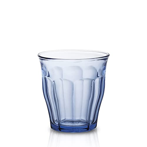 DURALEX Glass Tumbler Set Picardie Trinkglas, 25 cl, Marineblau, Glas, durchsichtig, 6 Stück (1er Pack), 6 von Duralex