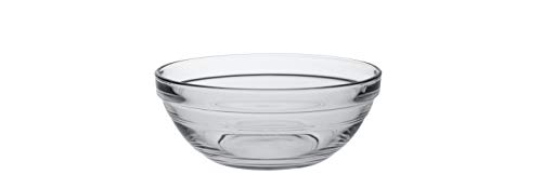 Duralex LYS STAPELBARE SALATSCHÜSSEL cm.14, Glas, transparent, 14cm von Duralex