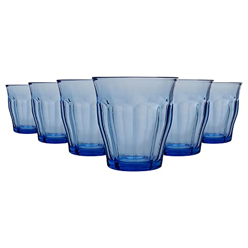 Duralex Picardie -Trinkgläser - 200ml Trinkgläser Für Wasser, Saft - Blau - Pack Von 12 von Duralex
