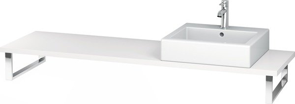 Duravit L-Cube Konsole für Aufsatzbecken und Einbauwaschtische, Plattenstärke 45mm, Größe 1800x480mm, mit 1 Ausschnitt, Farbe (Front/Korpus): Graphit Matt Dekor von Duravit AG