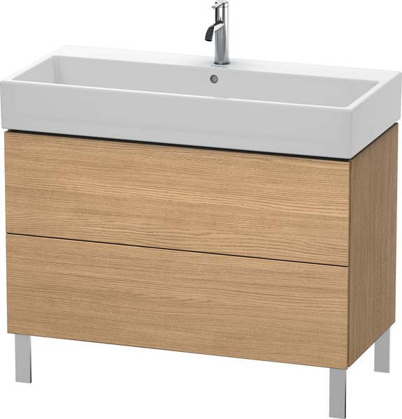 Duravit L-Cube Waschtischunterbau stehend 98,4 x 45,9 cm, 2 Auszüge, für Vero Air 235010, Farbe: Europäische Eiche Dekor von Duravit AG