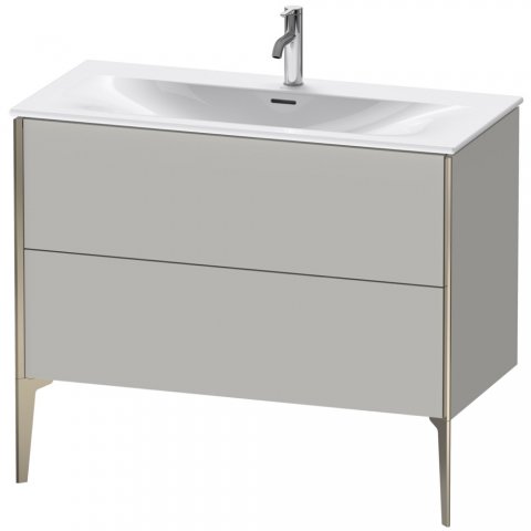 Duravit XViu 4303 Waschtischunterbau stehend, 2 Auszüge, für Waschtisch Viu 234410, 1010x480 mm, Farbe (Front/Korpus): champagner matt/betongrau matt von Duravit AG