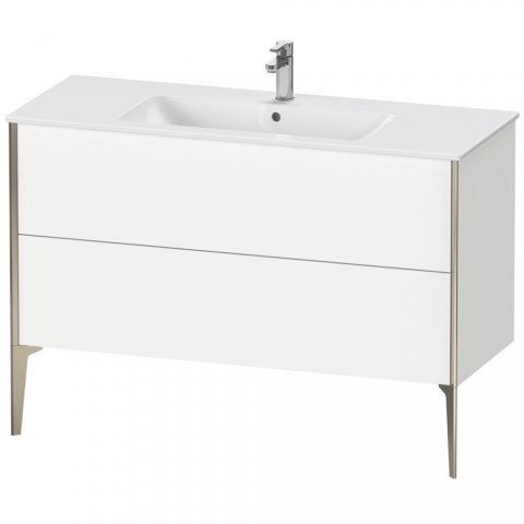 Duravit Xviu 4484 Waschtischunterbau stehend, 2 Auszüge, für Waschtisch ME by Starck 233612, 1210x480 mm,, Farbe (Front/Korpus): schwarz matt/pine silver von Duravit AG