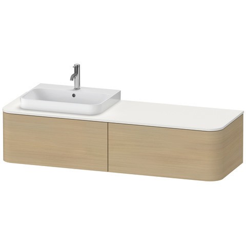 Duravit Happy D.2 Plus Konsolenwaschtischunterbau wandhängend Mediterrane Eiche Matt 1600x550x354 mm HP4944L71710D10 von Duravit