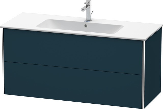 Duravit XSquare Waschtischunterbau wandhängend Nachtblau Seidenmatt 1210x478x560 mm - XS417409898 XS417409898 von Duravit