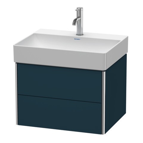 Duravit XSquare Waschtischunterbau wandhängend Nachtblau Seidenmatt 584x460x397 mm - XS4161098980A00 XS4161098980A00 von Duravit