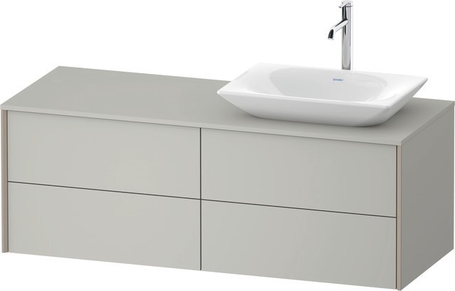 Duravit XViu Konsolenwaschtischunterbau wandhängend Betongrau Matt 1400x550x509 mm - XV4773RB1070G00 XV4773RB1070G00 von Duravit